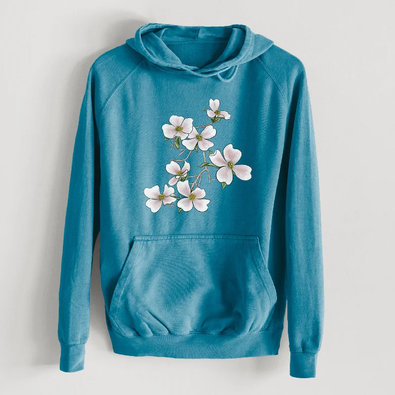 Flowering Dogwood - Cornus florida  - Mid-Weight Unisex Vintage 100% Cotton Hoodie Basic Hoodie Sweatshirt Look