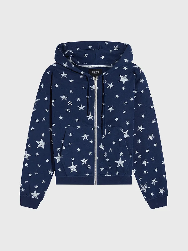 BARRY'S NAVY STAR HOODIE Women's eco-friendly jackets