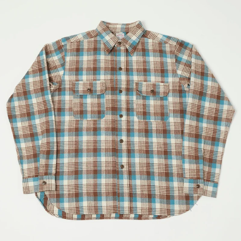 Warehouse & Co 3104  Flannel Shirt 'D Pattern' - Brown