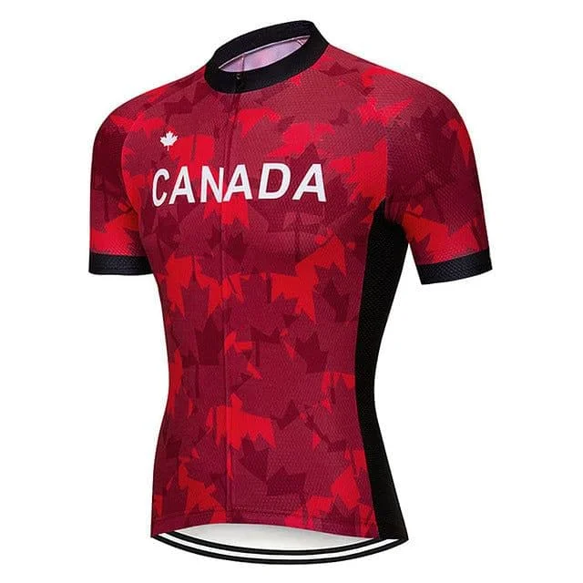 Canada Maple Leaf Cycling Jersey Lightweight Hooded Sweatshirt