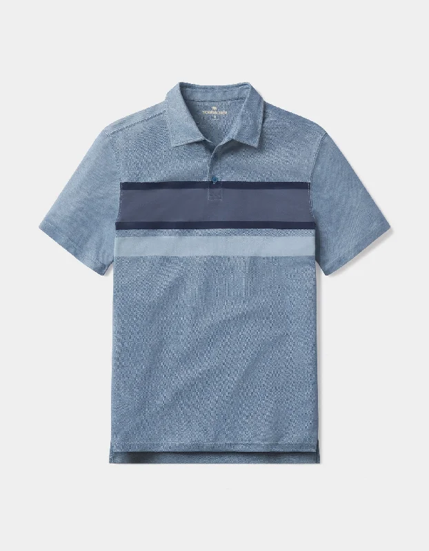 Chip Pique Polo in Calypso Stripe