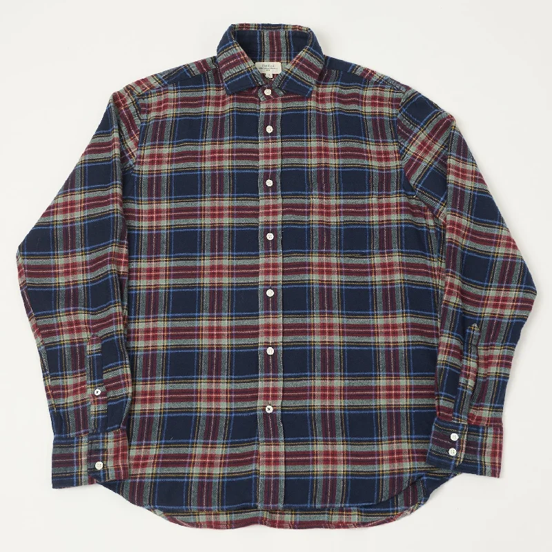 Hartford 'Paul' Check Flannel Shirt - Indigo/Jade