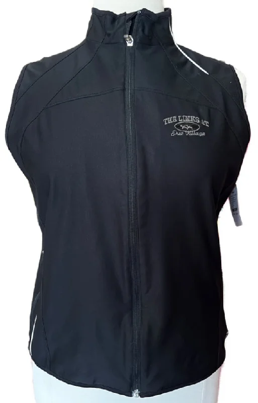 Antigua Women's Black Full-Zip Golf Vest with Logo Size XL MSP$88