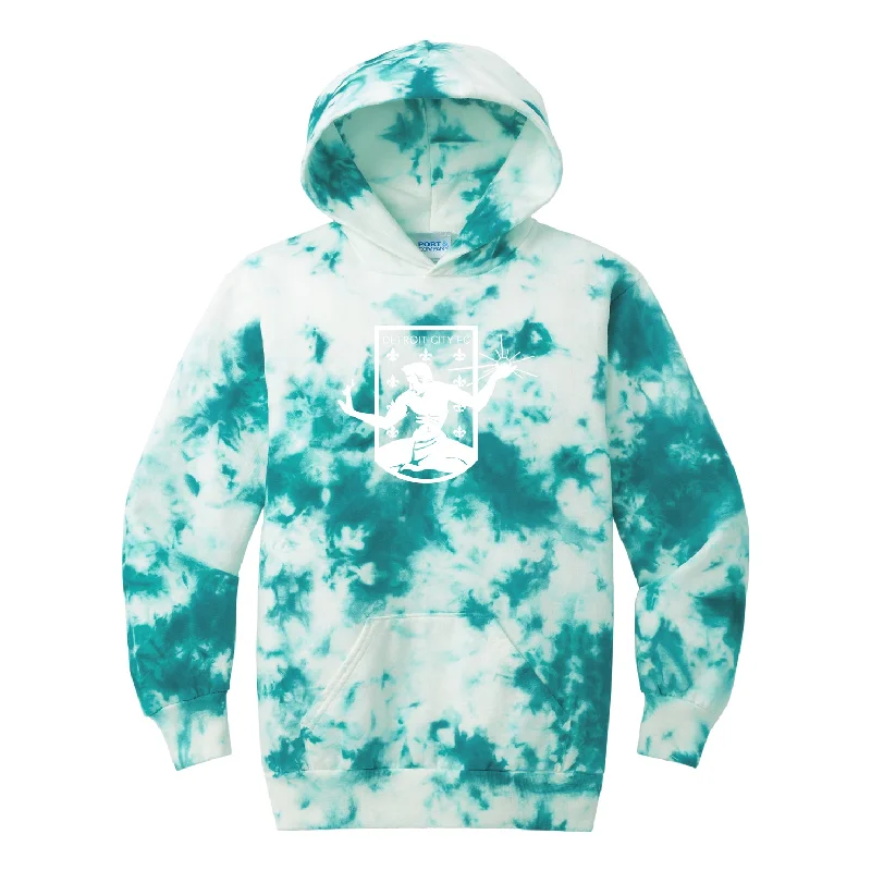 Youth Crystal Tie-Dye Hoodie - Teal