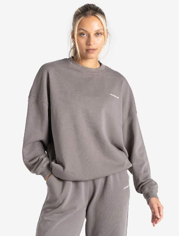 Oversized Sweatshirt - Mushroom Grey Women's softshell jackets