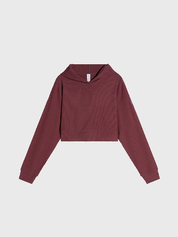 ALO BURGUNDY TRUFFLE MUSE HOODIE Women's breathable jackets