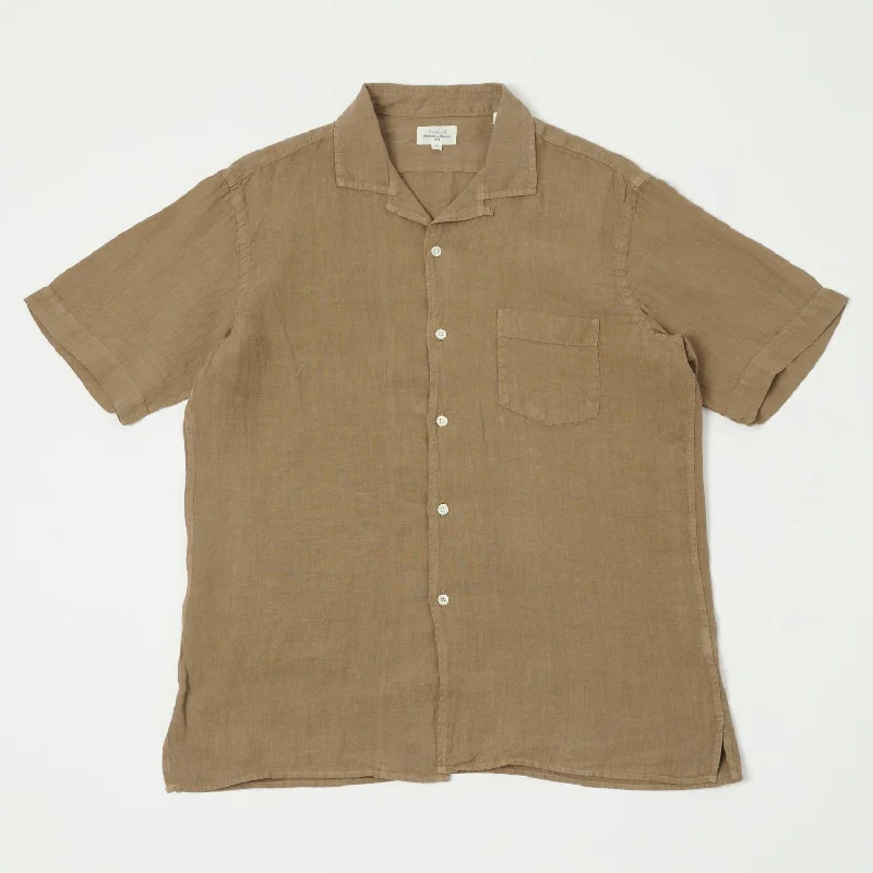 Hartford Linen Short Sleeve Shirt - Cigar