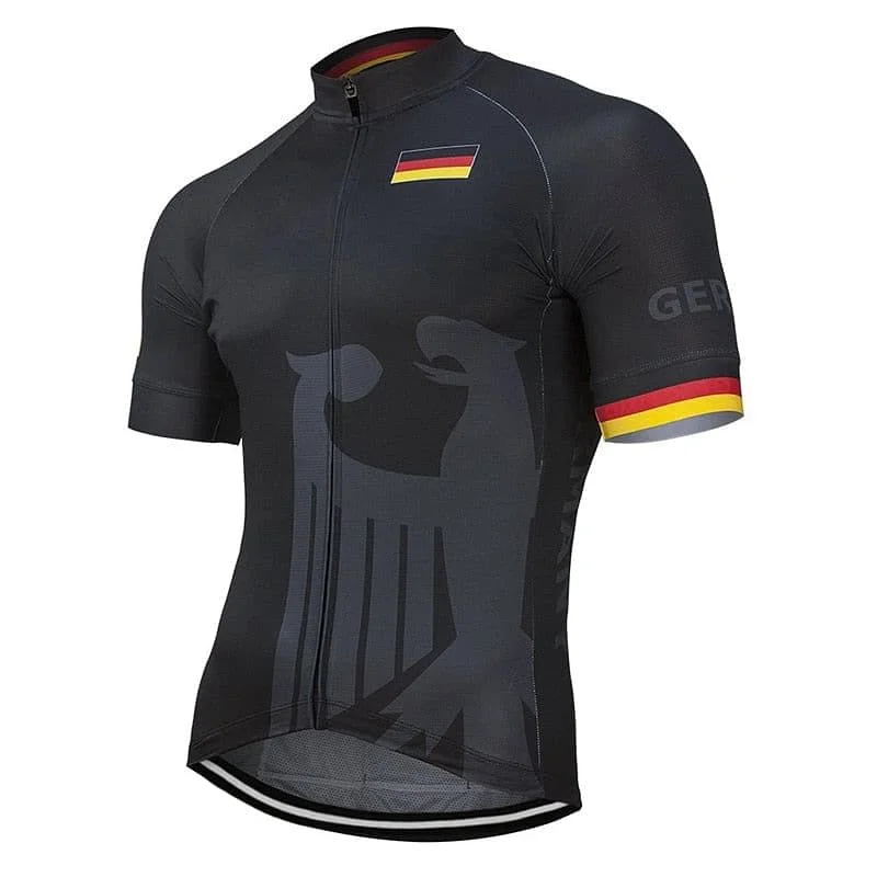 Germany Cycling Jersey (Black) Casual Hoodie Style