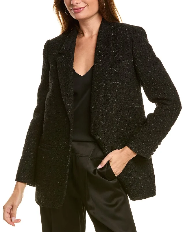 The Kooples Tweed Wool-Blend Blazer Office Blazer Outfits