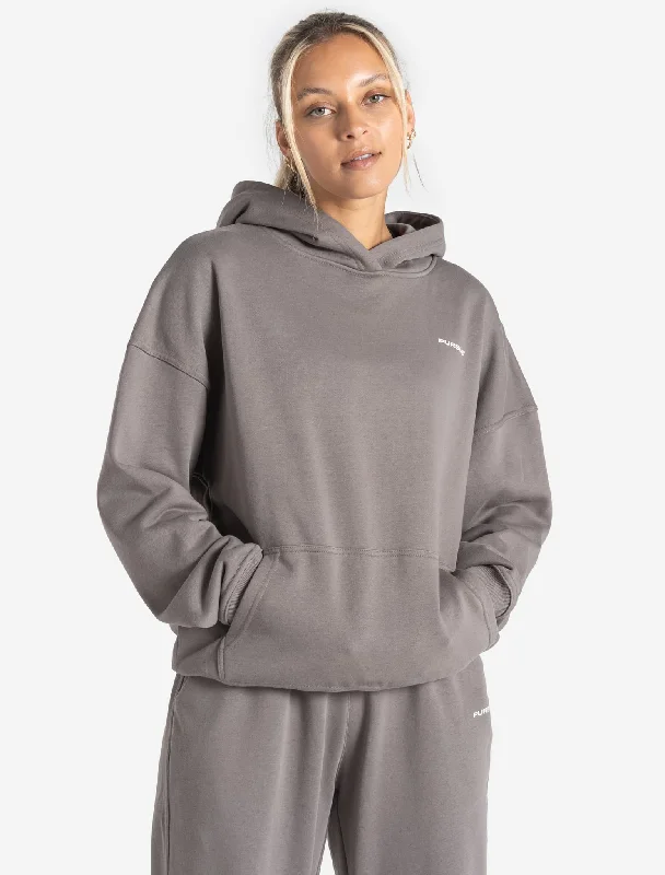 Oversized Hoodie - Mushroom Grey Women's premium jackets