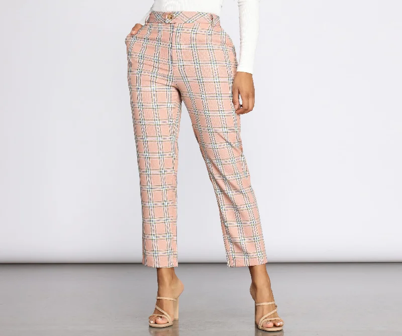 Mad For Plaid Cropped Pants