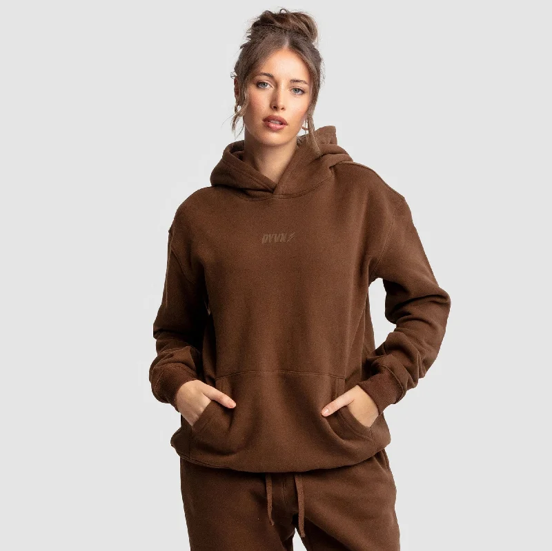 Women's DYVN Relaxed Fit Hoodie - Chocolate Women's reflective jackets