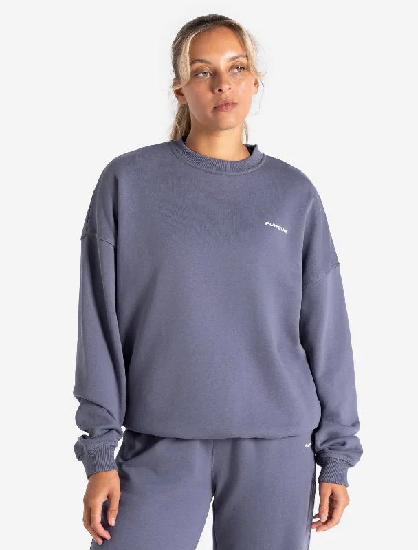 Oversized Sweatshirt - Blue Dusk Women's lightweight summer jackets