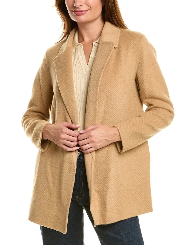 Theory Sileena Chevron Wool Coat Casual Blazer Jackets