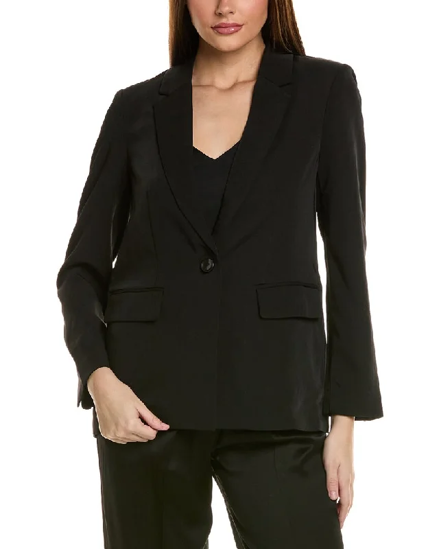 BCBG New York Drapey Twill Blazer Fitted Blazer Look