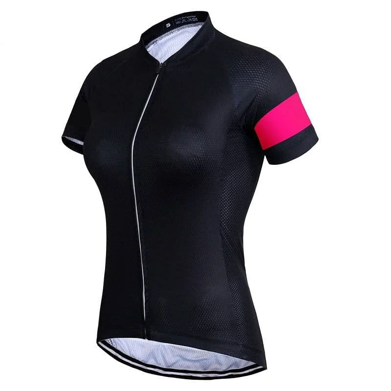 Pink Stripe Sleeve Cycling Jersey Cozy Hoodie Pullover