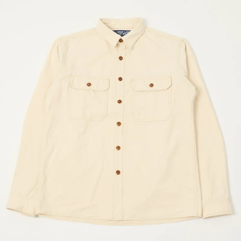 Freewheelers 'Uplander' L/S Work Shirt - Natural