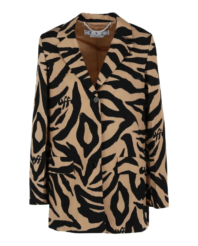 Zebra Tomboy Jacket Office Wear Blazers