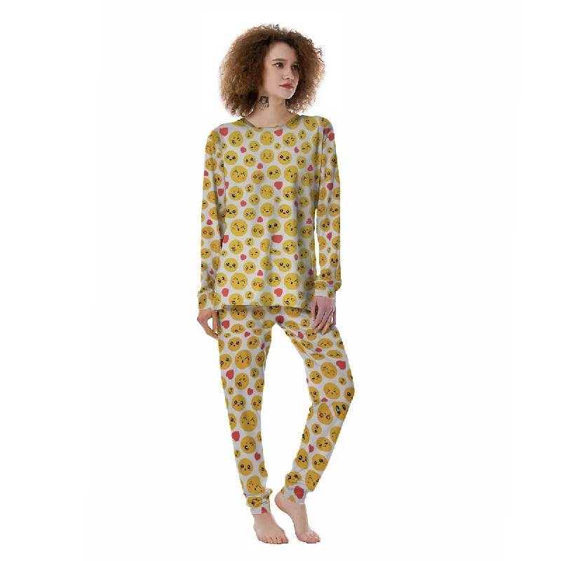 Emoji Cute Print Pattern Women's Pajamas Softest pajama sets