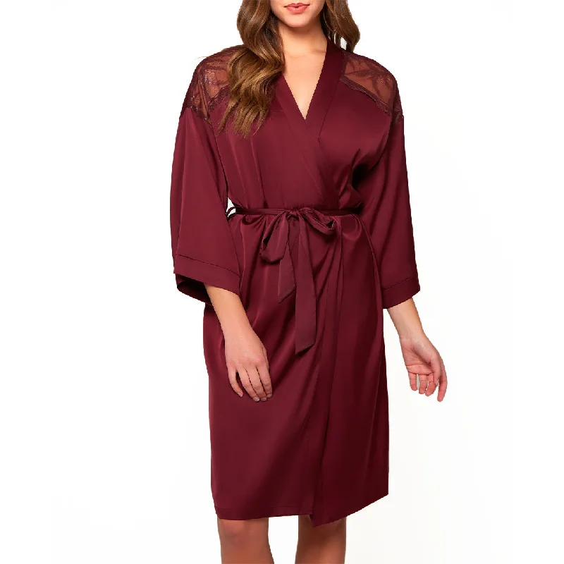 Satin & Lace Robe Cozy winter pajama sets