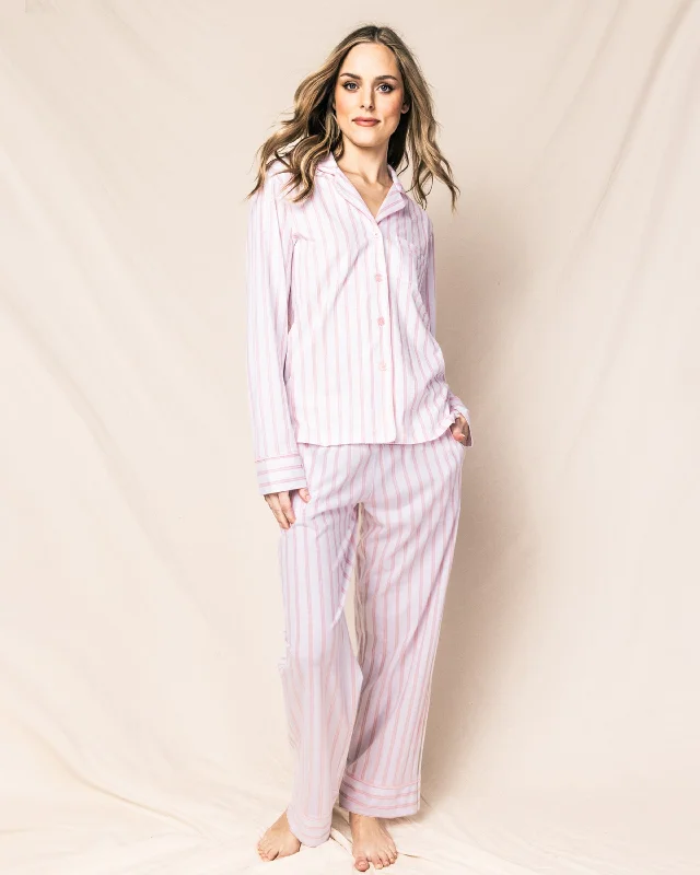 Women's Pima Pajama Set | Pink Stripe Best-selling pajama sets 2024