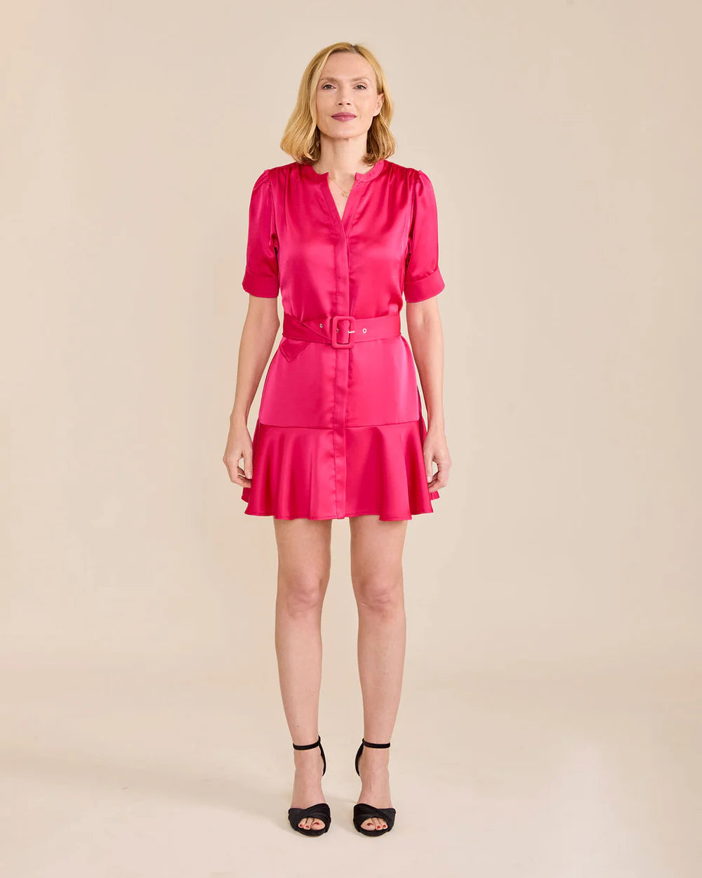 Analeise Dress - Neon Pink Graduation mini dresses