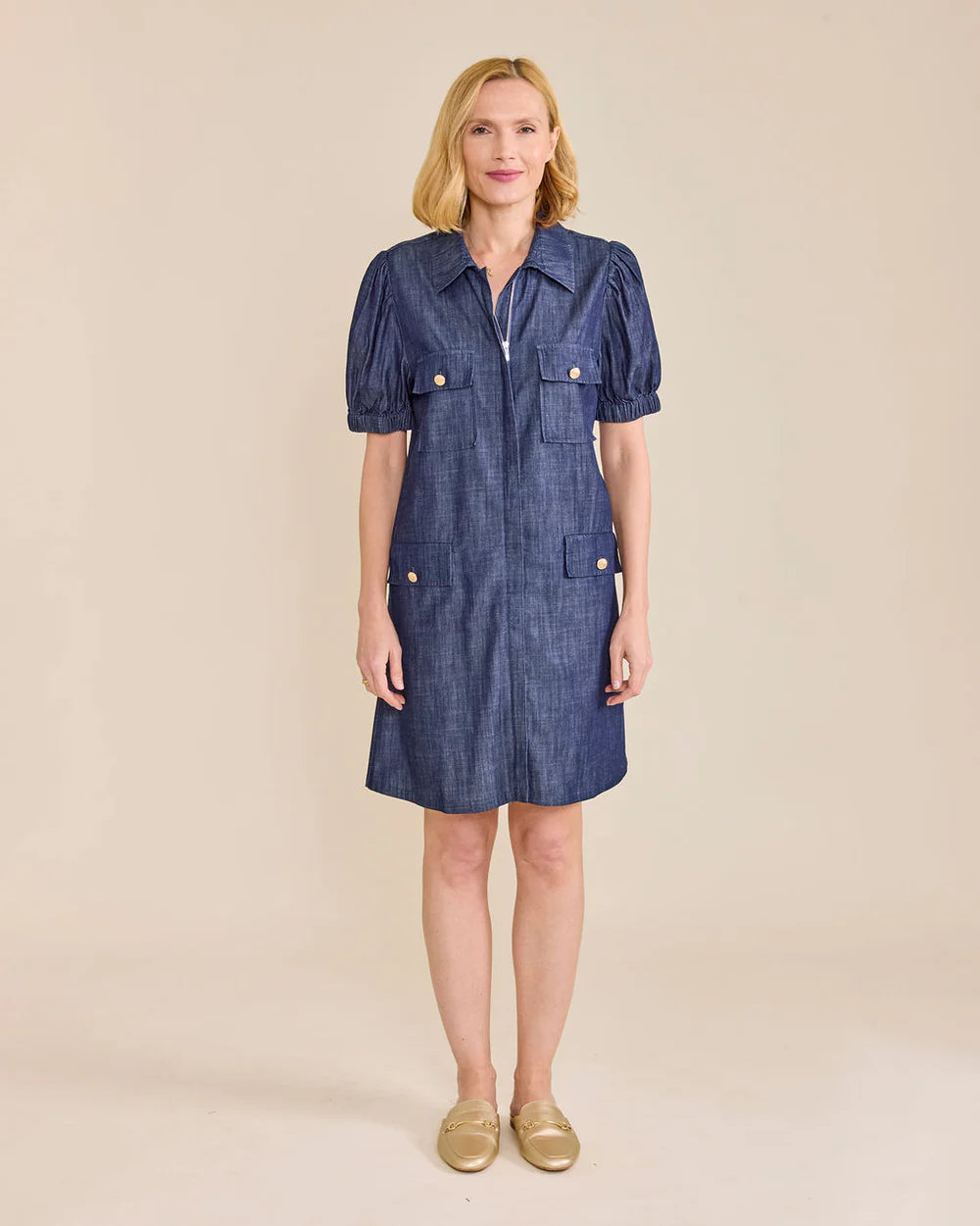 Celine Dress - Denim Lace mini dresses