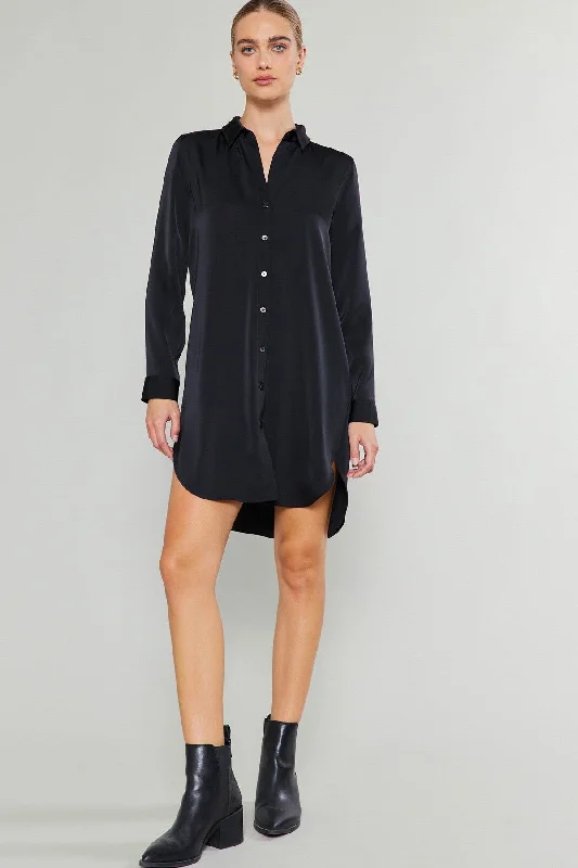 Long Sleeve Button Down Shirt Dress Best mini dresses for petites