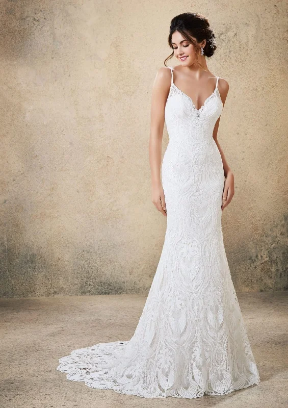 Blu by Morilee Riley Wedding Dress Luxury Lace Gown