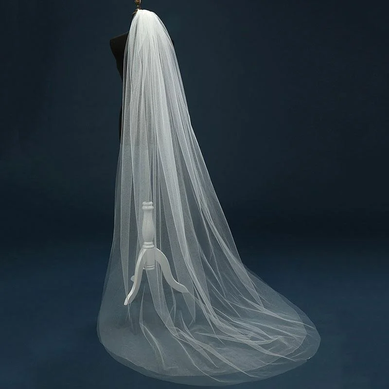 Two Layer Catherdral Veil Beautiful Bridal Gown