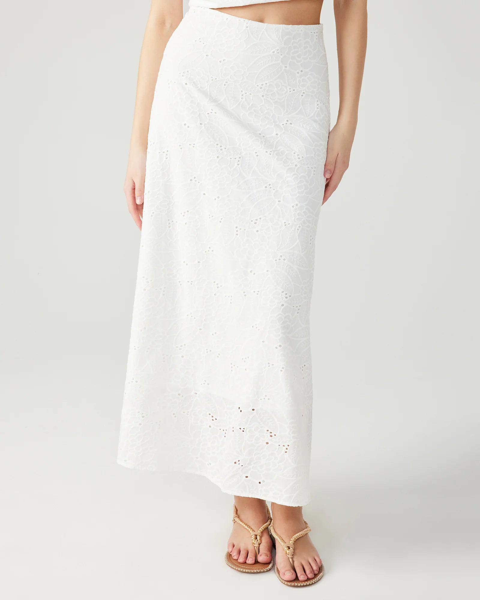 "GENTLE SPIRIT" EYELIT SKIRT Vacation unclassified skirts