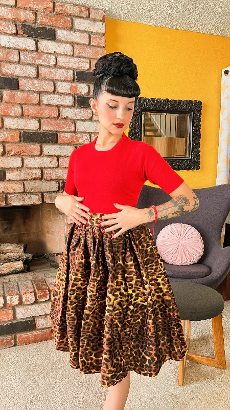 Pippa- The essential pin-up skirt in Leopard Casual chic unclassified skirts