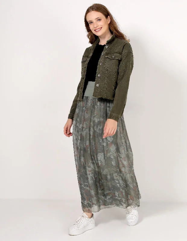 Printed Pull On Skirt Travel unclassified skirts