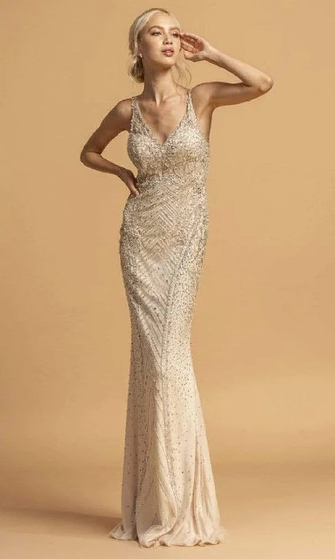 Aspeed Design - L2228 Rhinestone Embellished Long Dress Best maxi dresses for elegant looks