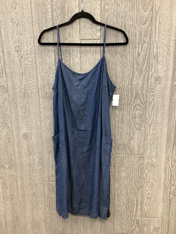 Dress Casual Midi By Calvin Klein In Blue, Size: L Best midi dresses for casual wear