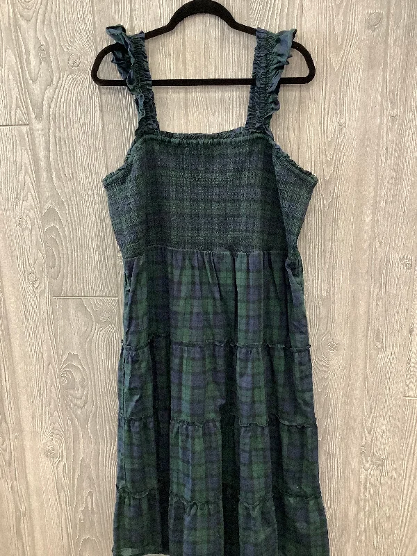 Dress Casual Midi By J. Crew In Blue & Green, Size: 2x Boho midi dresses