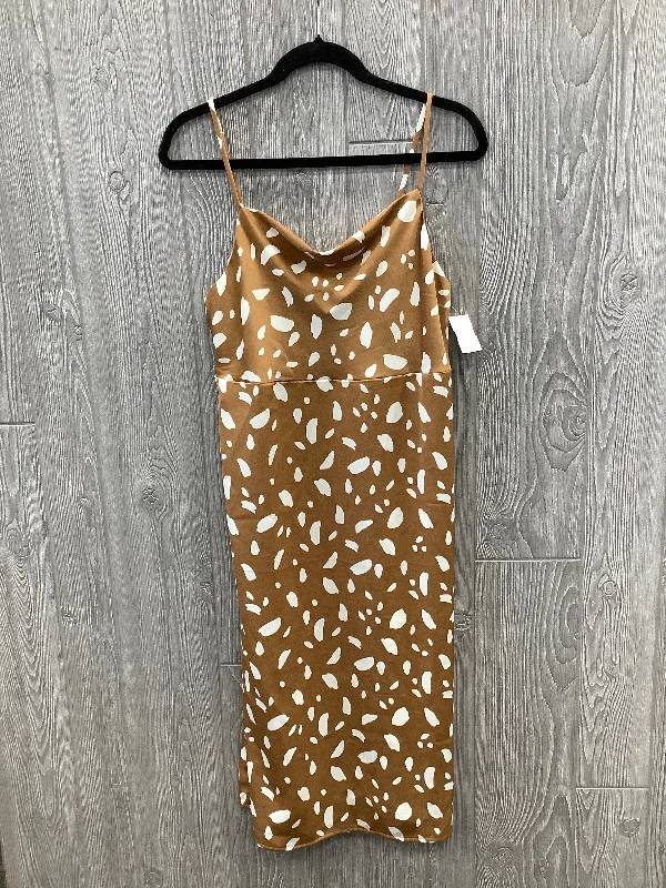 Dress Casual Midi By Old Navy In Bronze, Size: Sp Women's trendy midi dresses sale