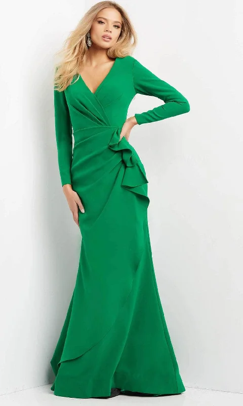 Jovani 06995 - Long Ruffle Draped Mother of the Groom Dress Holiday maxi dresses