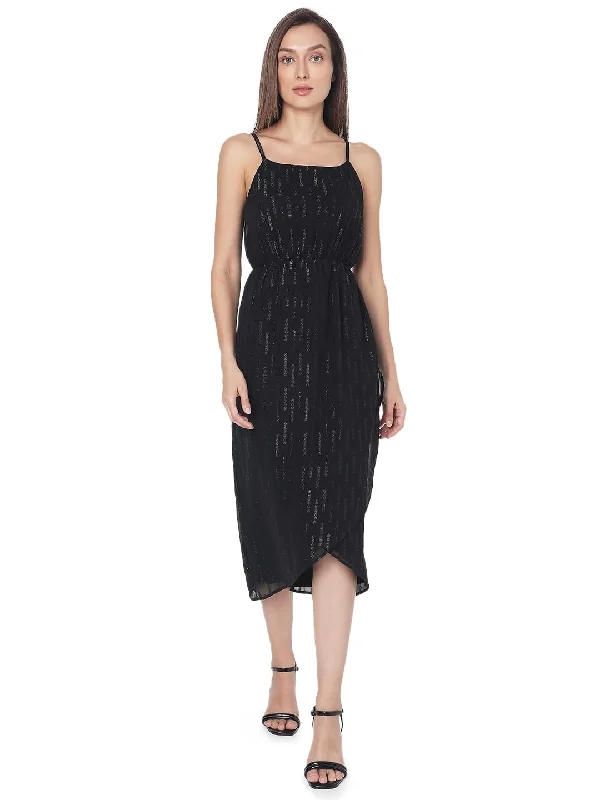 VERO MODA Women's Polyester Fit and Flare Midi Dress (Jet Black) Zara midi dresses