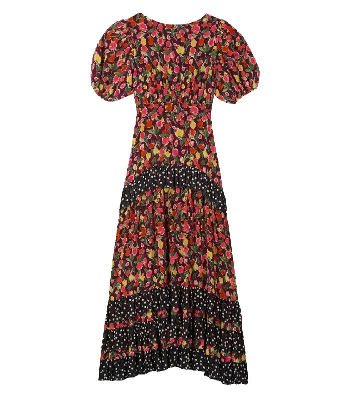 Shireen Dress in Fontainhas Floral Maroon Best floral dresses for casual outings