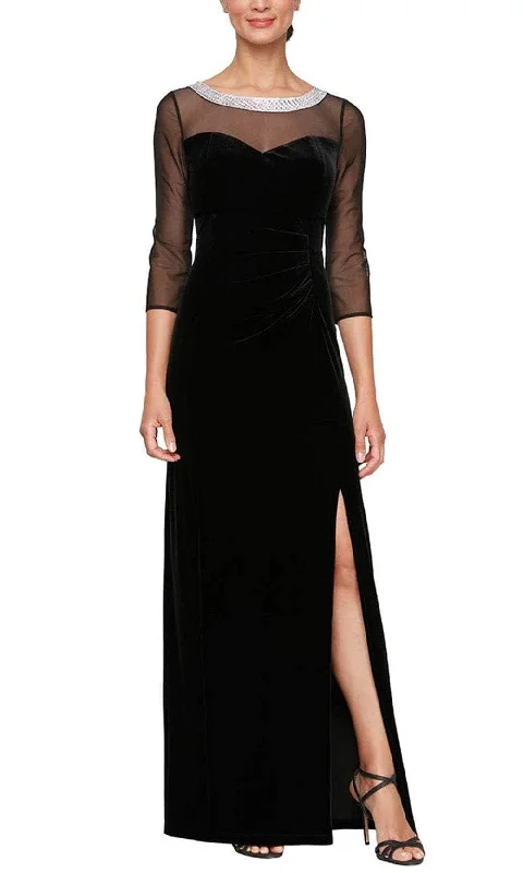 Alex Evenings 8291951 - Sheer Quarter Sleeve Evening Gown Formal unclassified dresses Alex Evenings 8291951 - Sheer Quarter Sleeve Evening Gown Formal unclassified dresses