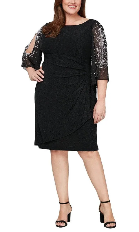 Alex Evenings 8427604 - Bateau Knee Length Formal Dress Lightweight unclassified dresses Alex Evenings 8427604 - Bateau Knee Length Formal Dress Lightweight unclassified dresses