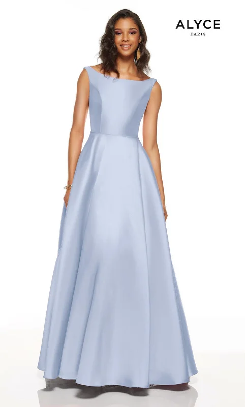 ALYCE Paris 60622 FRENCH BLUE Mikado A-Line Dress - Size 0 Discounted unclassified dresses