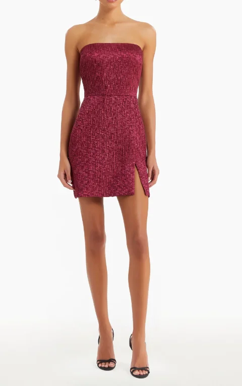 Amanda Uprichard Arely Dress - Burgundy Engagement unclassified dresses
