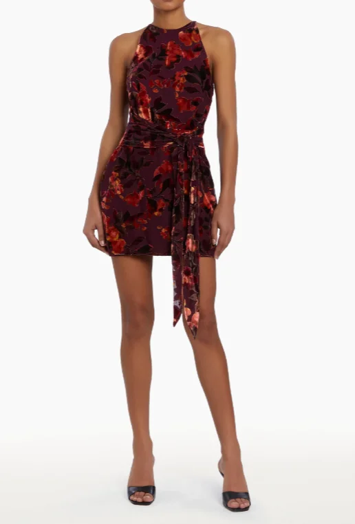 Amanda Uprichard Selah Dress - Sorrel Burnout Dark color unclassified dresses