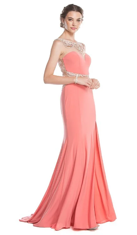 Aspeed Design - Embellished Fitted Prom Dress Minimalist unclassified dresses