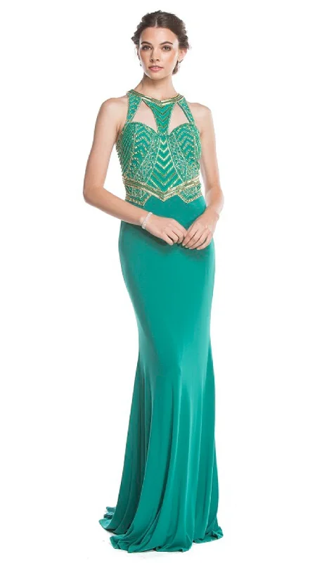 Aspeed Design - Embellished Sheath Dress Ruched unclassified dresses