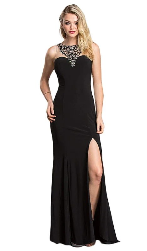 Aspeed Design - Sheath Evening Dress with Slit Cotton unclassified dresses