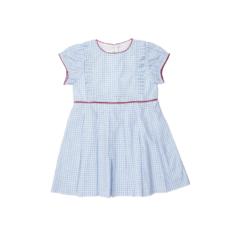 Blue Gingham Pleated Dress, Toddler Girls Best-selling unclassified dresses