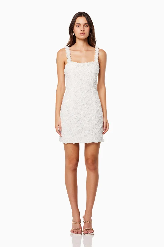 Elliatt Quiana Dress - Ivory Velvet unclassified dresses